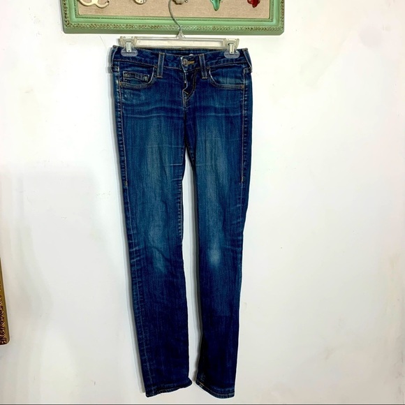 Vintage true religion low rise straight skinny Shannon jeans women’s 26 - Picture 1 of 4